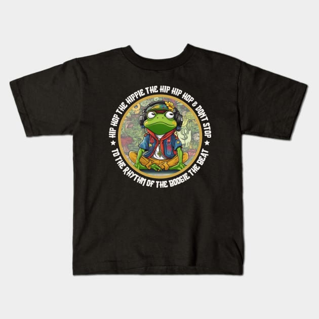 Hip Hop the Hippie the hip hop frog Kids T-Shirt by Teessential